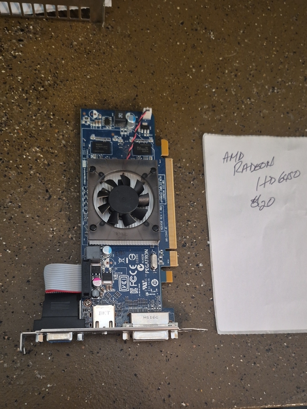 AMD Radeon HD 6450 Compact Graphics Card in Blue
